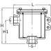 Deniz suyu filtresi. Gövdesi pirinç üzeri nikelaj, filtre elemanı ve diğer aksam paslanmaz çeliktir. RINA onaylıdır.